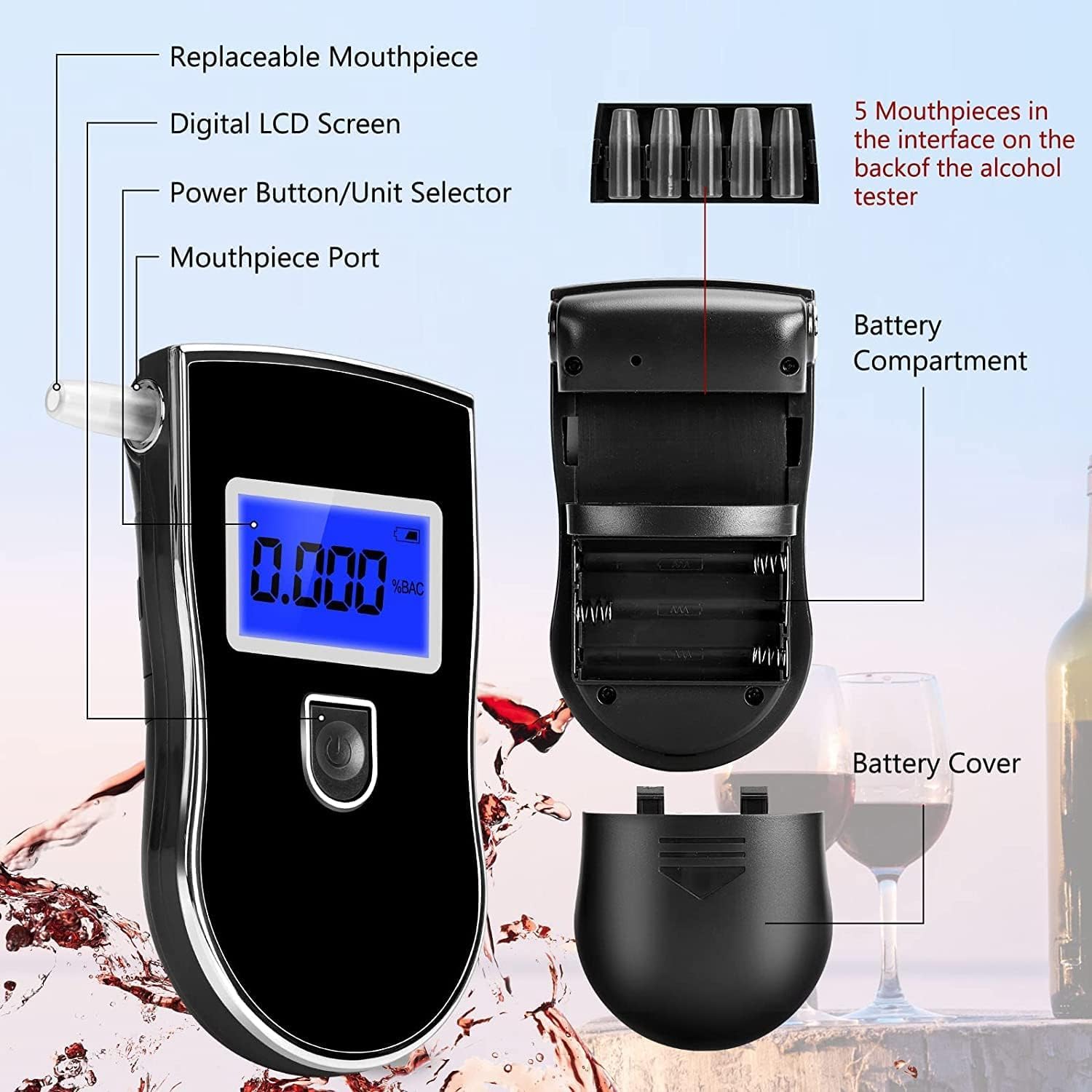 Breathalyzer Alcohol Tester S40
