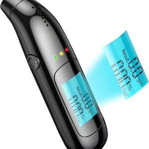 SIMMANS Professional Breathalyser Alcohol Tester Digital Display Breath Analyzer High-Precision Breathalyzer Audible Alert with LCD Display Alcohol Detector (Model S8)